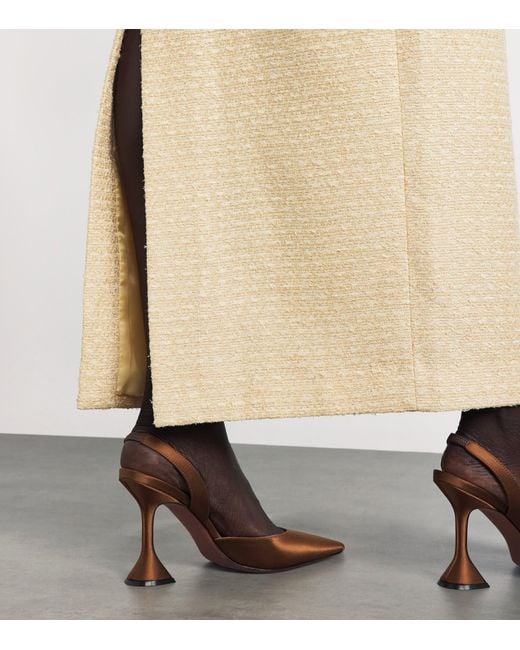 Huishan Zhang Natural Tweed Vania Pencil Skirt