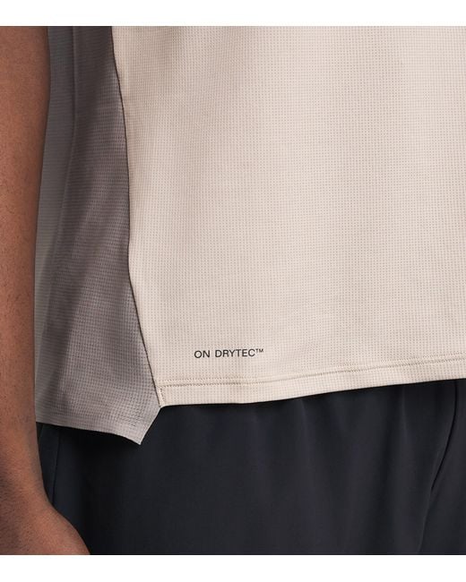 On Shoes White Performance T-Shirt for men