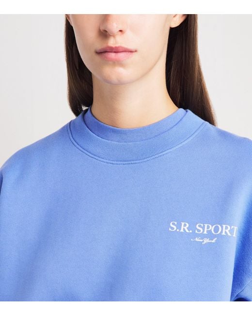 Sporty & Rich Blue Wimbledon Sweatshirt