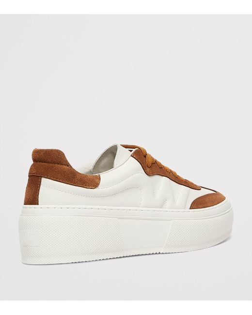 Weekend by Maxmara Brown Leather Platform Sneakers