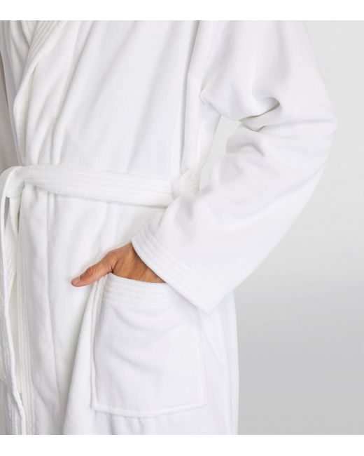 Derek Rose White Towelling Robe for men