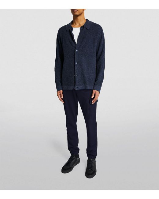7 For All Mankind Blue Knit Cargo Chinos for men