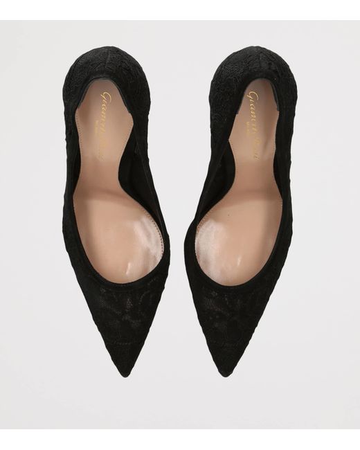 Gianvito Rossi Black Lace Claudia Pumps 105