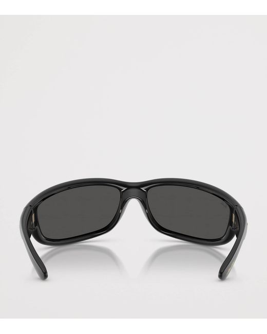 Ray-Ban Black Nylon Ultra Wrap 003 Next Generation Square Sunglasses