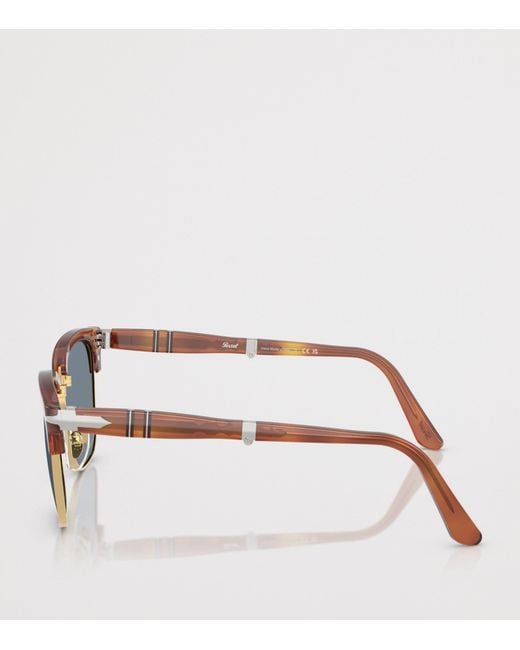 Persol Blue Acetate Square Sunglasses