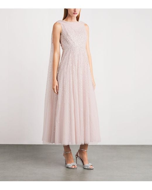 Needle & Thread Pink Moonlight Sequin Maxi Dress