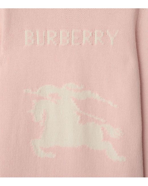 Burberry Pink Wool-Cashmere Ekd Sweater