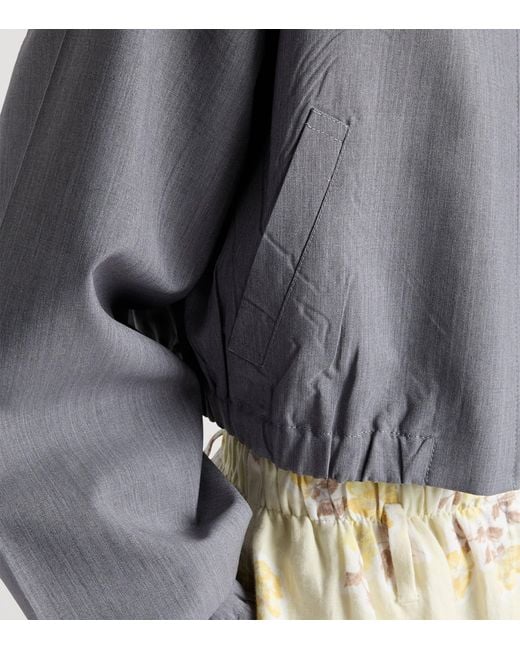 Prada Gray Wool-Mohair Tailored Jacket