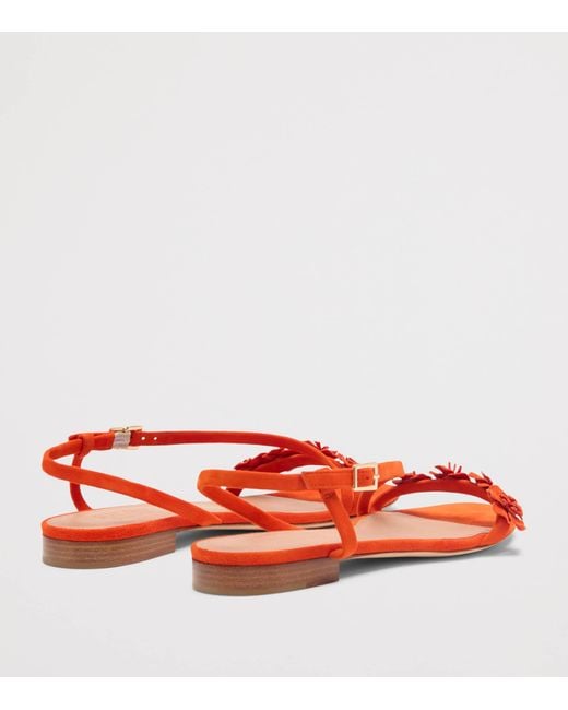 Malone Souliers Red Suede Serra Sandals
