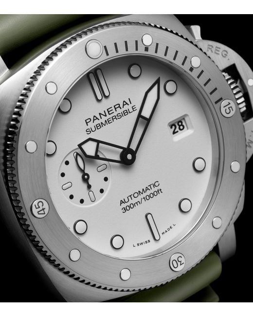 Panerai Gray Stainless Steel Submersible Watch for men