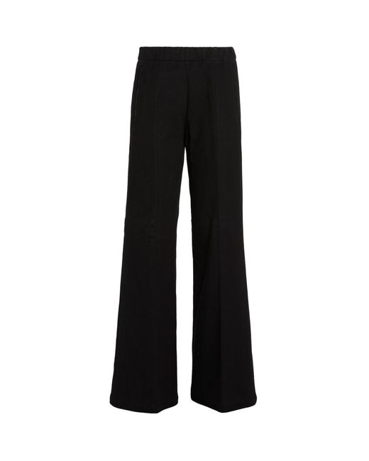 Amiri Cotton Wide-leg Sweatpants in Black | Lyst