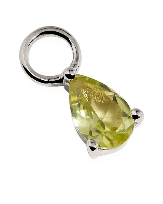 Astrid & Miyu Metallic And Emerald May Birthstone Earring Charm