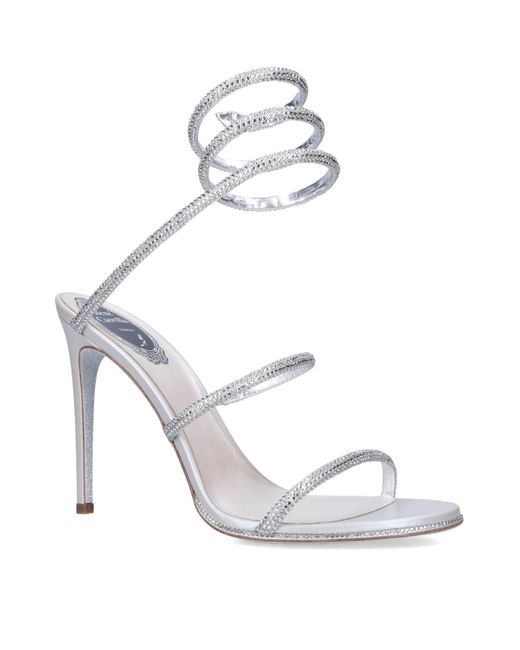 Rene Caovilla White Embellished Cleo Sandals 105