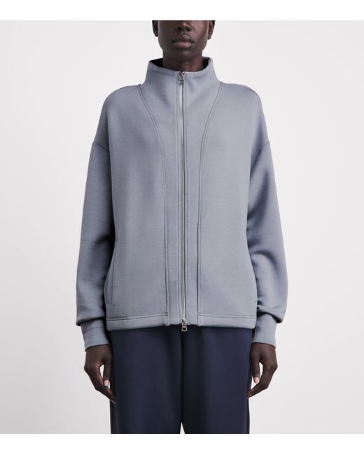 Varley Blue Arlene Zip-Up Sweatshirt