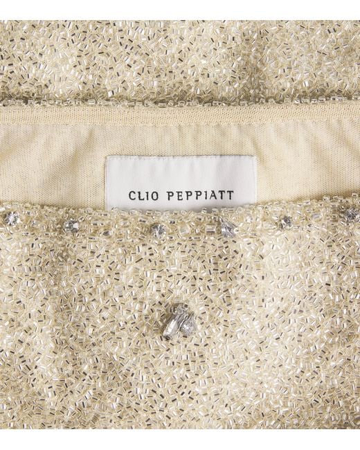 Clio Peppiatt Natural Pamela Mini Dress