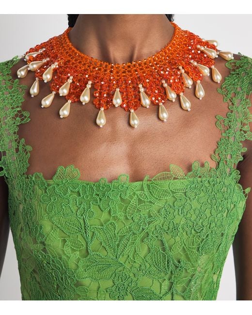 Coppola E Toppo Orange Beaded Baroque Necklace