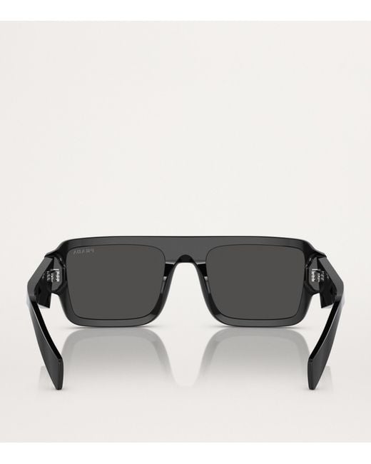Prada Black Acetate Symbole Sunglasses for men