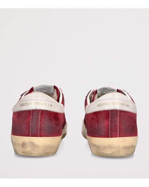 Golden Goose Deluxe Brand Red Suede Super-Star Sneakers for men