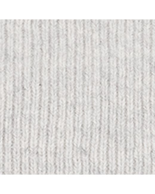 Le Bonnet White Lambswool Classic Scarf for men
