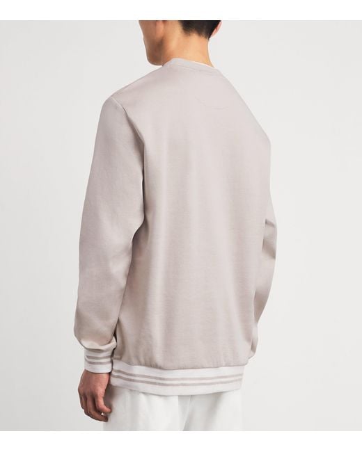 Eleventy White Cotton-Blend Sweatshirt for men