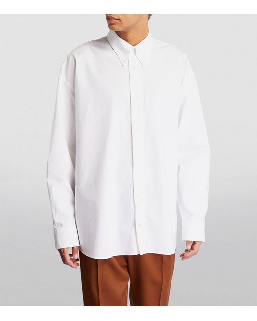 Studio Nicholson White Cotton Drop-shoulder Shirt for men