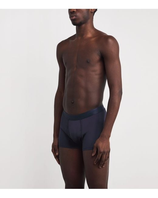 Sunspel Blue Superfine Cotton Low-Rise Trunks for men