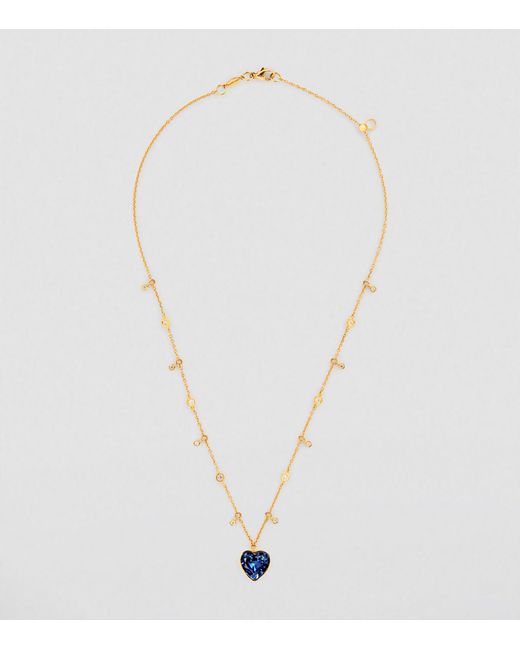 Nadine Aysoy Metallic Yellow Gold, Diamond And Sapphire Catena Infinity Necklace