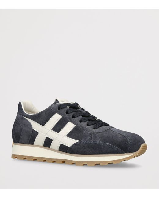 Hogan Blue Suede H671 Allacciato Sneakers for men
