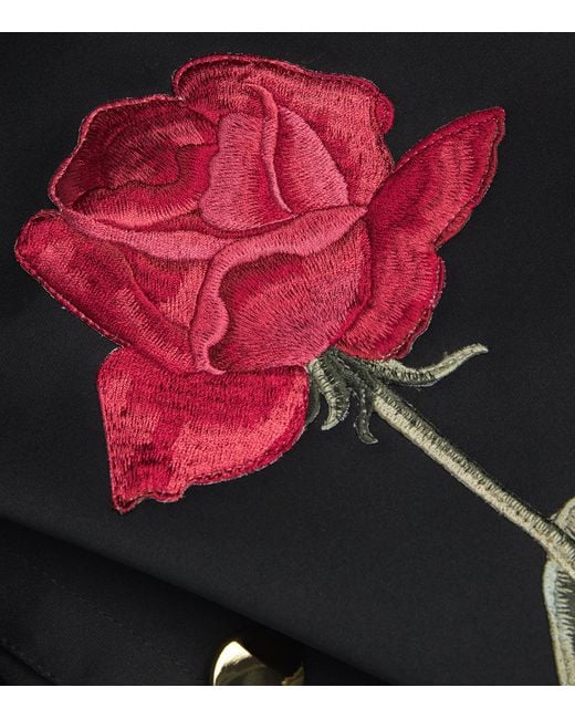 LEO LIN Black Rose-Embroidered Leyna Jacket