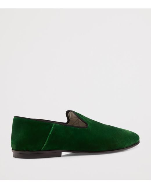 Tom Ford Green Velvet Loafers for men