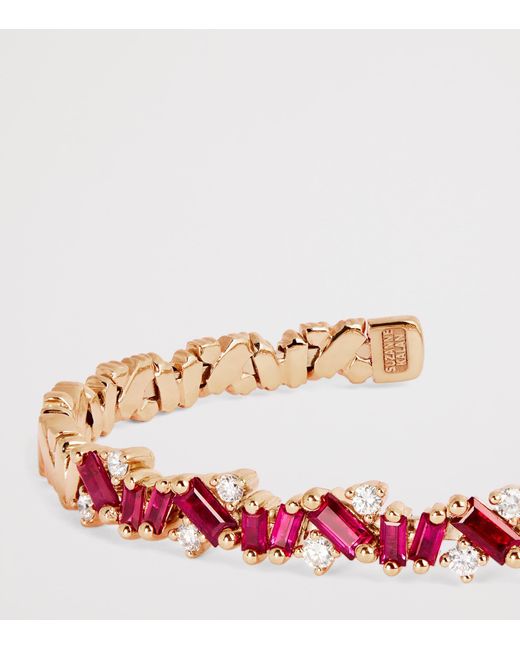 Suzanne Kalan Metallic Diamond And Ruby Frenzy Reborn Bangle