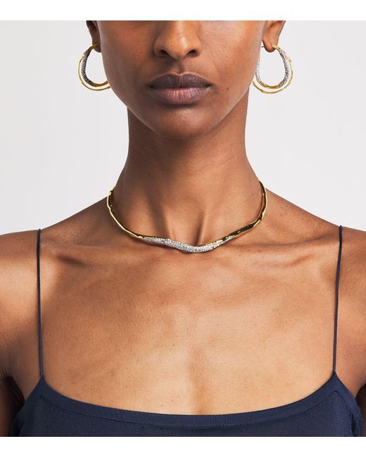 Alexis Natural Small-Plated Solanales Crystal Twist Earrings