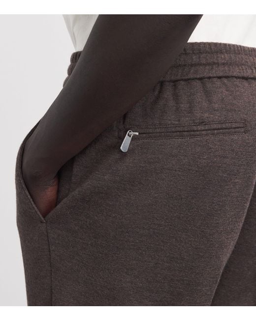 Marco Pescarolo Gray Cashmere-Blend Drawstring Trousers for men