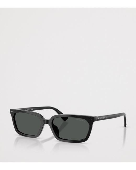 Jimmy Choo Black Rectangular Sunglasses