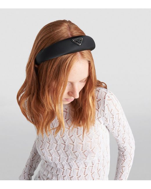 Prada logo headband hotsell