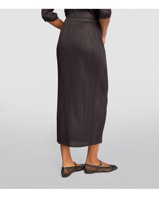Pleats Please Issey Miyake Black Monthly Colors April Maxi Skirt