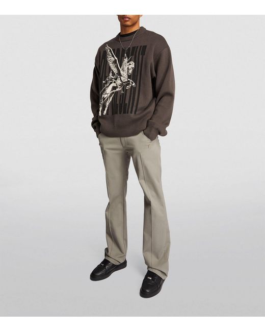 Represent Black Cotton-cashmere Sweater for men