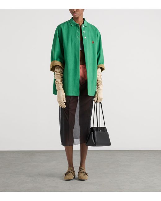 Prada Green Old Piqué Blouson Jacket