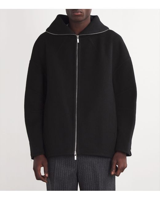 Helmut Lang Black Double-Faced Wool Cocoon Jacket for men