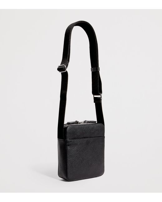 Polo Ralph Lauren Black Pebbled Leather Cross-Body Bag for men