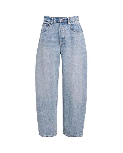 Alexander Wang Blue Blow Up Mid-Rise Barrel Jeans