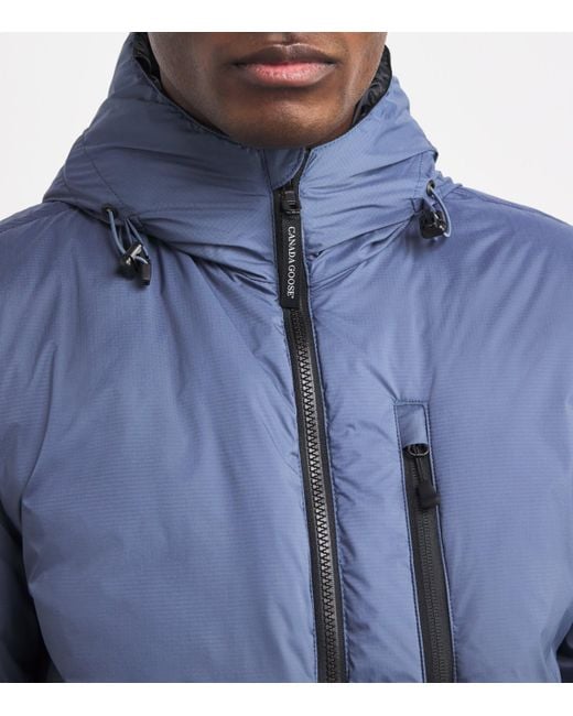 Canada Goose Blue Hooded Lodge Coat for men