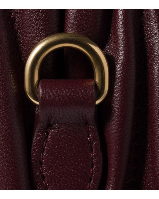 Miu Miu Purple Matelassé Leather Wander Top-Handle Bag