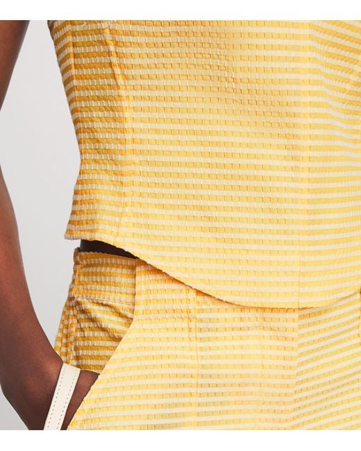 Jonathan Simkhai Yellow Lenora Bustier Top