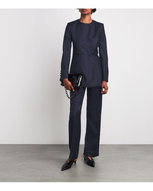 Nomadissem Blue Wool-Blend Tailored Trousers