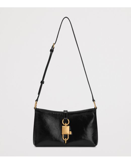 Dolce & Gabbana Black Calfskin Lock Shoulder Bag