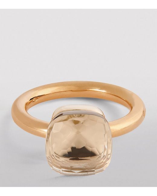 Pomellato Brown Mixed And Topaz Nudo Classic Ring