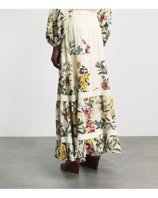Alice + Olivia White Cotton Stevie Maxi Dress