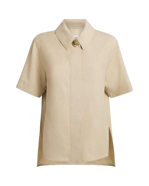 Joseph Natural Short-Sleeve Volu Shirt