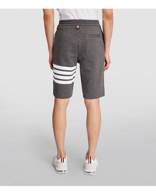 Thom Browne Gray Four-Stripe Shorts for men